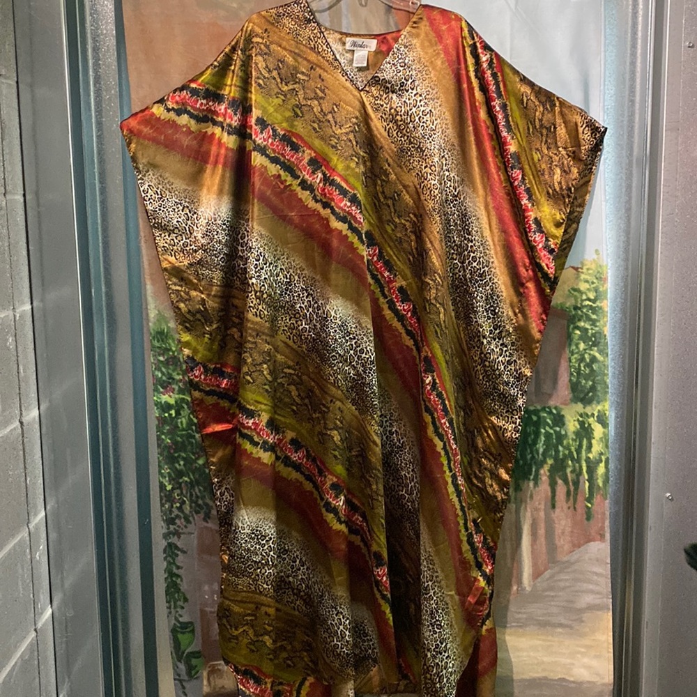 Vintage long animal print kaftan